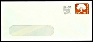 US 1978 Sc. #U588 stamped window envelope, revalued mint entire, very nice