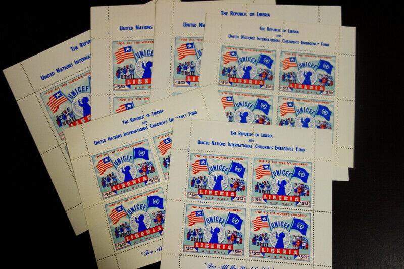 Liberia #C77 Hoard of 24 XF OG NH Full Stamp Sheets Rare Scott Value $965.00