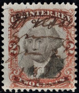 R135 2¢ Third Issue Documentary Stamp (1871) Used