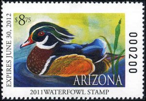 ARIZONA #28 2011 STATE DUCK - JUNIOR DUCK WOOD DUCK by Sydney Kim