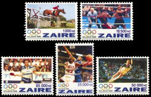 Zaire 1444-1448,MNH, Atlanta Olympic Games