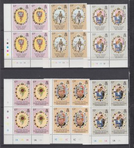 Z4984 JL stamps 1981 falklands +dep blk/4 mnh sets dif designs #324-6 royality