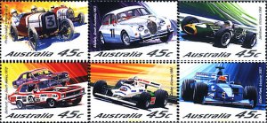 88508 MNH AUSTRALIA 2002 CARRERAS DE COCHES