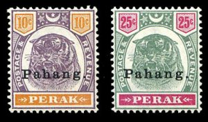 Malayan States - Pahang #16-17 (SG 19-20) Cat£114, 1898 10c lilac and orange...