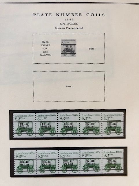 United States x48 Different Plate# Coil Strips - See Scans and Description