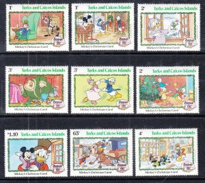 Turks and Caicos 540-548 Disney's MNH VF