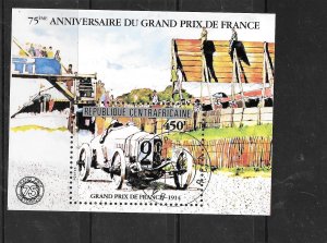 CENTRAL AFRICA SC#475 1981 GRAN PRIX OF FRANCE SOUVENIR SHEET CTO USED OLD STAMP
