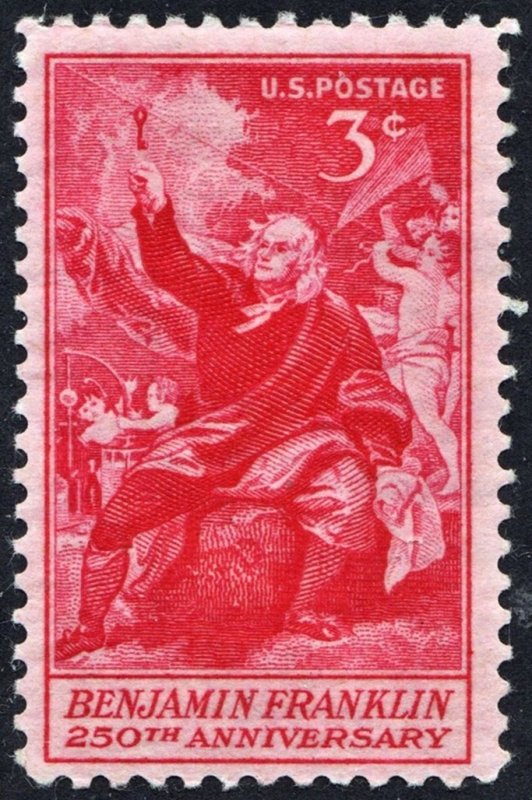 SC#1073 3¢ Benjamin Franklin Single (1956) MNH