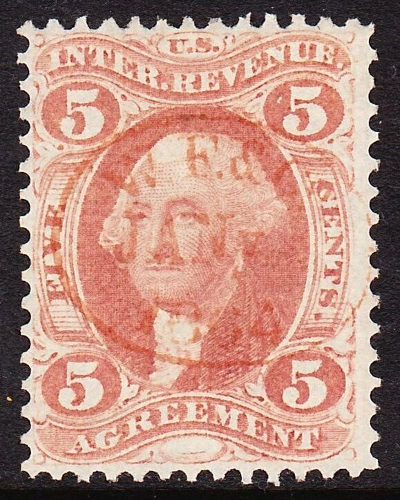 Scott R23c, Used, Red Wells Fargo Fancy Cancel