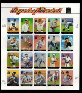 ALLY'S STAMPS US Scott #3408 33c Legends of Baseball - Sheet [20] MNH [P-16]