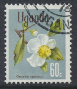 Uganda  SC# 138   SC# 122  Used  Flowers 1969   see scan