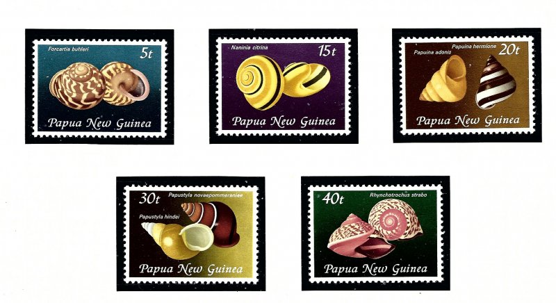 Papua New Guinea 549-53 MNH 1981 Sea Shells