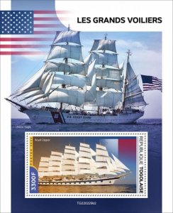 Togo - 2022 Tall Ships and Country Flags - Stamp Souvenir Sheet - TG220229b2