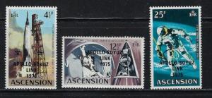 Ascension 189-91 NH 1975 Apollo-Soyuz overprint