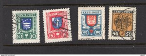 Estonia 1936 Coats of Arms Semi Postal set Used 17485