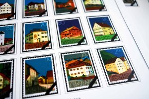 COLOR PRINTED LIECHTENSTEIN 1912-2010 STAMP ALBUM PAGES (166 illustrated pages)