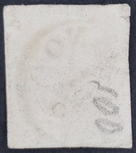 Austria Lombardy-Venetia, Scott #4, VF used, corner crease/small tear upper left
