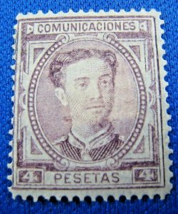 SPAIN  1876  -  SCOTT # 229  -   MH