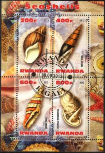 {g0753} Rwanda 2013 Shells sheet Used / CTO Private