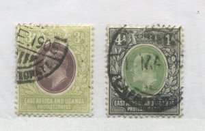 East Africa and Uganda KEVII 1904 3 and 4 annas used