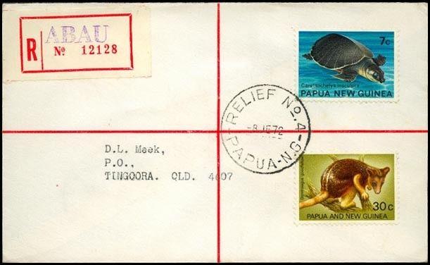 PAPUA NEW GUINEA 1972 Registered cover RELIEF cancel used at ABAU..........91377