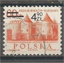 POLAND, 1972, used 4.90z on 60g, Surcharged, Scott 1926