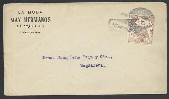 MEXICO 1913 5c Transitorio on cover to Magdalena...........................61672