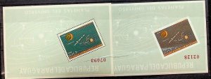 PARAGUAY Sc 735A NH PERF+IMPERF S/S OF 1963 - ASTRONOMY - SPACE - (AO23)