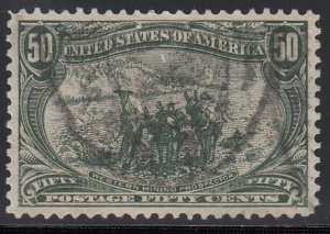 US #291 Superb Used 1 tiny perf dent. Wow!