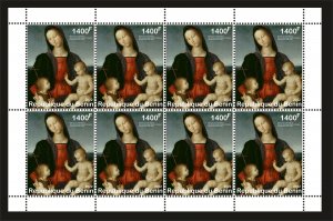 Stamps. Art. Painting Rafael Santi 4 sheet perforated 2022 year Benin NEW