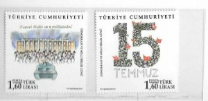 TURKEY / 2017 - (PORT.) DEMOC. AND NATI. SOLID. DAY, Mi: 4348-4351 (Block 165) 