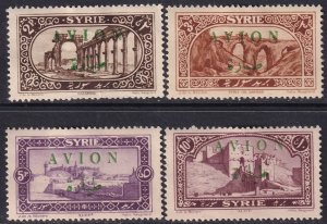 Syria 1925 Sc C26-9 air post set MH* all heavy hinged