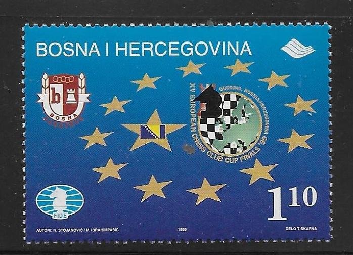 Bosnia (Bosniak) 344 1999 25th European Chess Club Finals single MNH