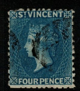 ST.VINCENT SG6 1866 4d DEEP BLUE USED