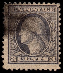 U.S. Scott #529: 1918 3¢ George Washington, Type III, Used, F