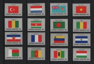 United Nations New York #325-340  MNH  1980  flags