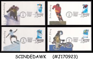 UNITED STATES USA - 1999 XTREME SPORTS SET OF 4 FDC