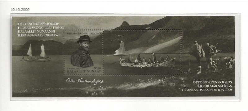 Greenland Sc 550-1 NH SET+S/S issue of 2009 - Artic Explorer -Otto Nordenskjo...