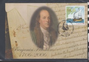 Canada #S69 (2006 Benjamin Franklin) Canada Post Special Event Cover CV $5.00