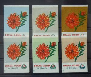 Match Box Labels! flora flower flowers nature osijek croatia yugoslavia GJ43