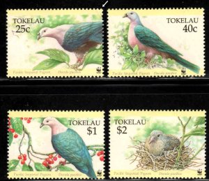 Tokelau #204-07 ~ Cplt Set of 4 ~ Doves ~ Unused, HMR (25c PD see pix) (1995)