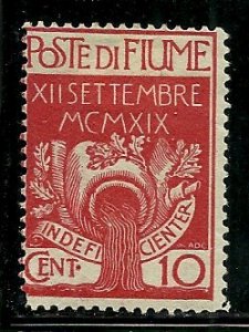 Fiume # 123, Mint Hinge remain. CV $ 45.00