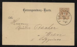 Austria Postal Stationery Postcard H&G 43 Used 1884 (z4)