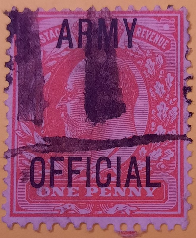 GB King Edward VII SG 049 1d scarlet ARMY overprint 11.2.02