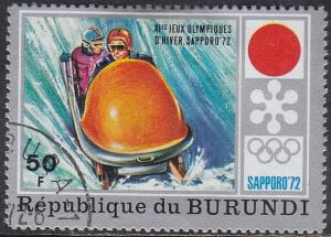 Burundi 393  Sapporo Emblem & Bobsledding 1972
