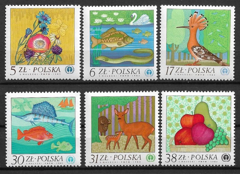 1983 Poland 2556-61 UN Conference on Human Environment, Stockholm MNH