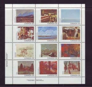 Canada Sc 966a 1982 Canada Day, Paintings, stamp sheet mint NH