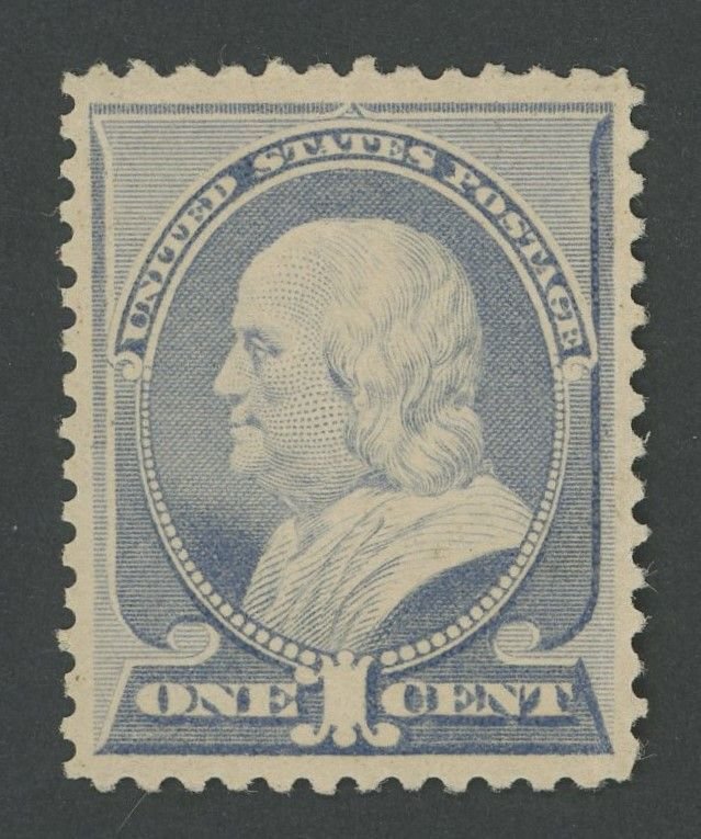 USA 212 - 1 cent Franklin Large Banknote - VF app Mint hinged OG - Crease