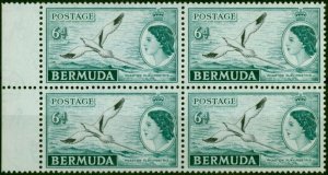 Bermuda 1953 6d Black & Deep Turquoise SG143 Fine MNH Block of 4