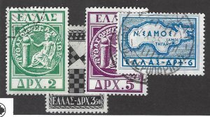 Greece SC#582-585 Used F-VF SCV$37.90.....Nice Opportunity!